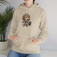 Fierce Chibi Jaguar Warrior Mayan Style Unisex Hoodie