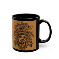 Inca God Graphic Symbol Black Mug