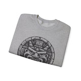 Mayan Jaguar Deity Woodcut Style Unisex Sweatshirt