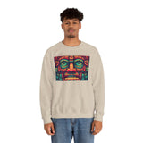 Neon Aztec Mask God Illustration Unisex Sweatshirt