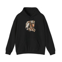 Aztec Jaguar Warrior Woman Watercolor Unisex Hoodie