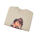Chibi Inca Girl with Baby Condor Unisex Sweatshirt