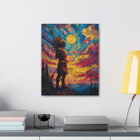 Sunrise Spirit of the Aztec Warrior Canvas