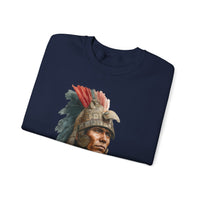 Inca Warrior Watercolor Art and Tribal Pattern Unisex Sweatshirt