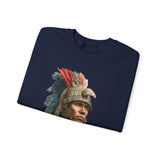 Inca Warrior Watercolor Art and Tribal Pattern Unisex Sweatshirt