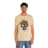 Cyber Aztec Skull Cartoon Style Unisex T-Shirt