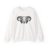 Aztec Western Bull Skull Longhorn Illustration Unisex Sweatshirt