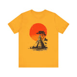 Tikal Sunset Temple Minimalist Art Unisex T-Shirt