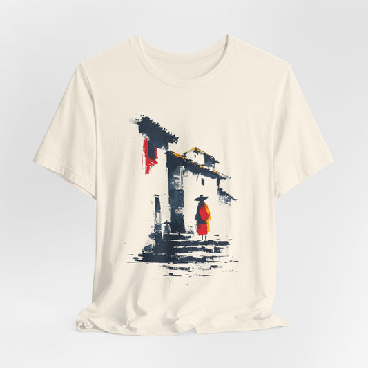 Cuzco Steps Heritage Minimalist Art Unisex T-Shirt