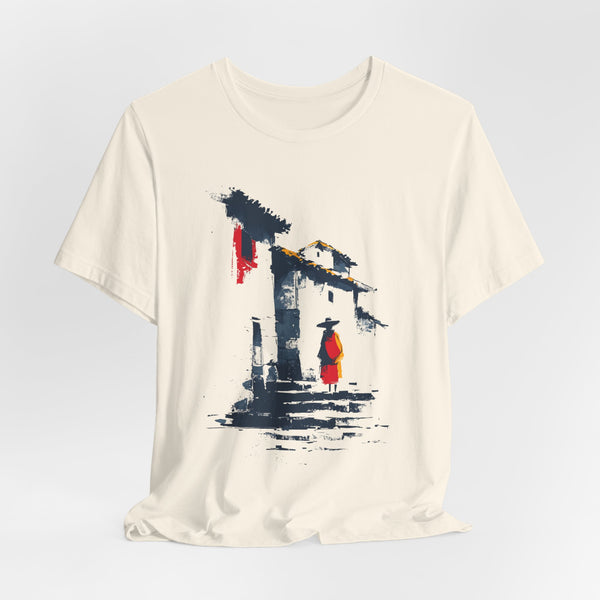 Cuzco Steps Heritage Minimalist Art Unisex T-Shirt