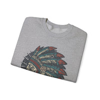 Vintage Native American Headdress Graphic Unisex Sweatshirt