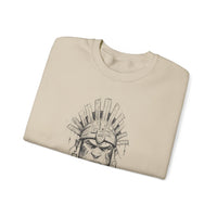 Inca Warrior Hand Drawn Tribal Portrait Unisex Sweatshirt