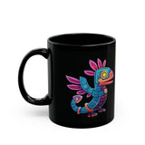 Colorful Aztec Lizard Black Mug