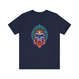 Aztec Indian Death Skull Tattoo Style Unisex T-Shirt
