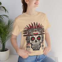 Pixel Art Aztec Skull Totem Unisex T-Shirt