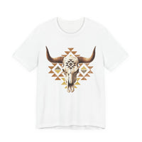 Tribal Bull Skull Earth Symbol Illustration Unisex T-Shirt
