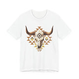 Tribal Bull Skull Earth Symbol Illustration Unisex T-Shirt