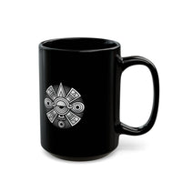 Aztec Cosmology Nahui Ollin Black Mug