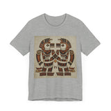 Twin Tribal Harmony Glyph Symmetrical Design Unisex T-Shirt