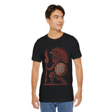 Young Warrior Glyph Pre-Hispanic Style Unisex T-Shirt