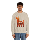 Minimalist Inca Llama Sandstone Petroglyph Unisex Sweatshirt