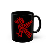 Mayan Bird Totem Symbol Black Mug