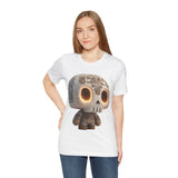 Glow-Eyed Aztec Skull Chibi Unisex T-Shirt