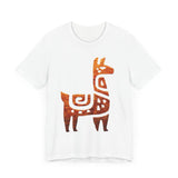 Inca Llama Rock Carving Style Unisex T-Shirt