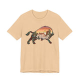 Aztec Buffalo Desert Sunset Silhouette Unisex T-Shirt