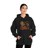 Pre-Hispanic Fisherman with Symbolic Fish Glyph Style Unisex Hoodie