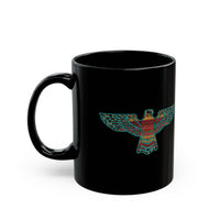 Aztec Free Bird Illustration Black Mug