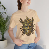 Aztec Golden Feather Headdress Mask Unisex T-Shirt
