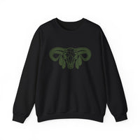 Aztec Western Bull Skull Longhorn Illustration Unisex Sweatshirt
