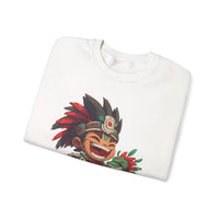 Chibi Aztec Warrior with Baby Quetzalcoatl Serpent Unisex Sweatshirt