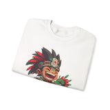 Chibi Aztec Warrior with Baby Quetzalcoatl Serpent Unisex Sweatshirt