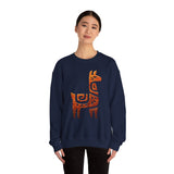 Inca Llama Rock Carving Style Unisex Sweatshirt