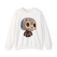 Glow-Eyed Aztec Skull Chibi Unisex Sweatshirt