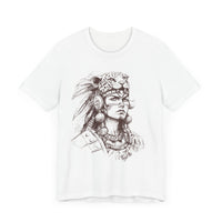 Aztec Warrior Woman Jaguar Spirit Sketch Unisex T-Shirt
