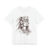 Aztec Warrior Woman Jaguar Spirit Sketch Unisex T-Shirt