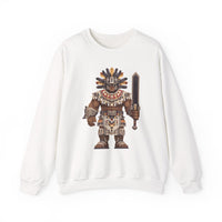 8-Bit Aztec Warrior Pixel Art Style Unisex Sweatshirt