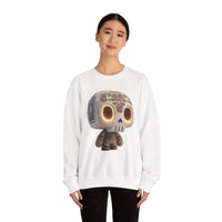 Glow-Eyed Aztec Skull Chibi Unisex Sweatshirt