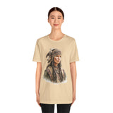 Inca Warrior Woman with Feathered Headdress Watercolor Unisex T-Shirt