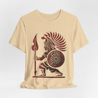 Young Warrior Glyph Pre-Hispanic Style Unisex T-Shirt