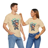 Cyber Aztec Chibi Warrior Neon Style Unisex T-Shirt