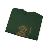 Warrior Shaman Tribal Glyph Gold Line Unisex Sweatshirt
