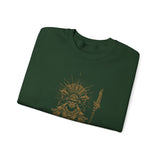 Warrior Shaman Tribal Glyph Gold Line Unisex Sweatshirt