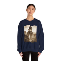 Vintage Tikal Jungle Temple Sepia Print Unisex Sweatshirt