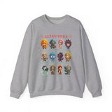 Aztec Gods Chibi Characters Pantheon Unisex Sweatshirt