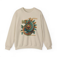 Feathered Serpent Sun Spiral Unisex Sweatshirt
