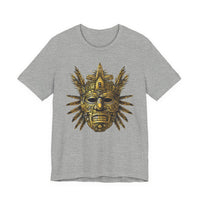 Aztec Golden Feather Headdress Mask Unisex T-Shirt